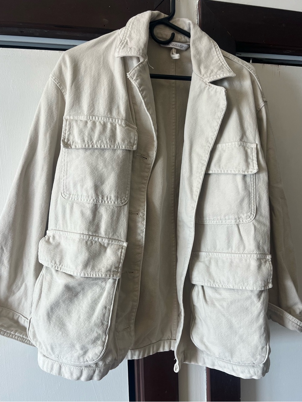 Zara Oversized Utility Cargo Barn Jacket